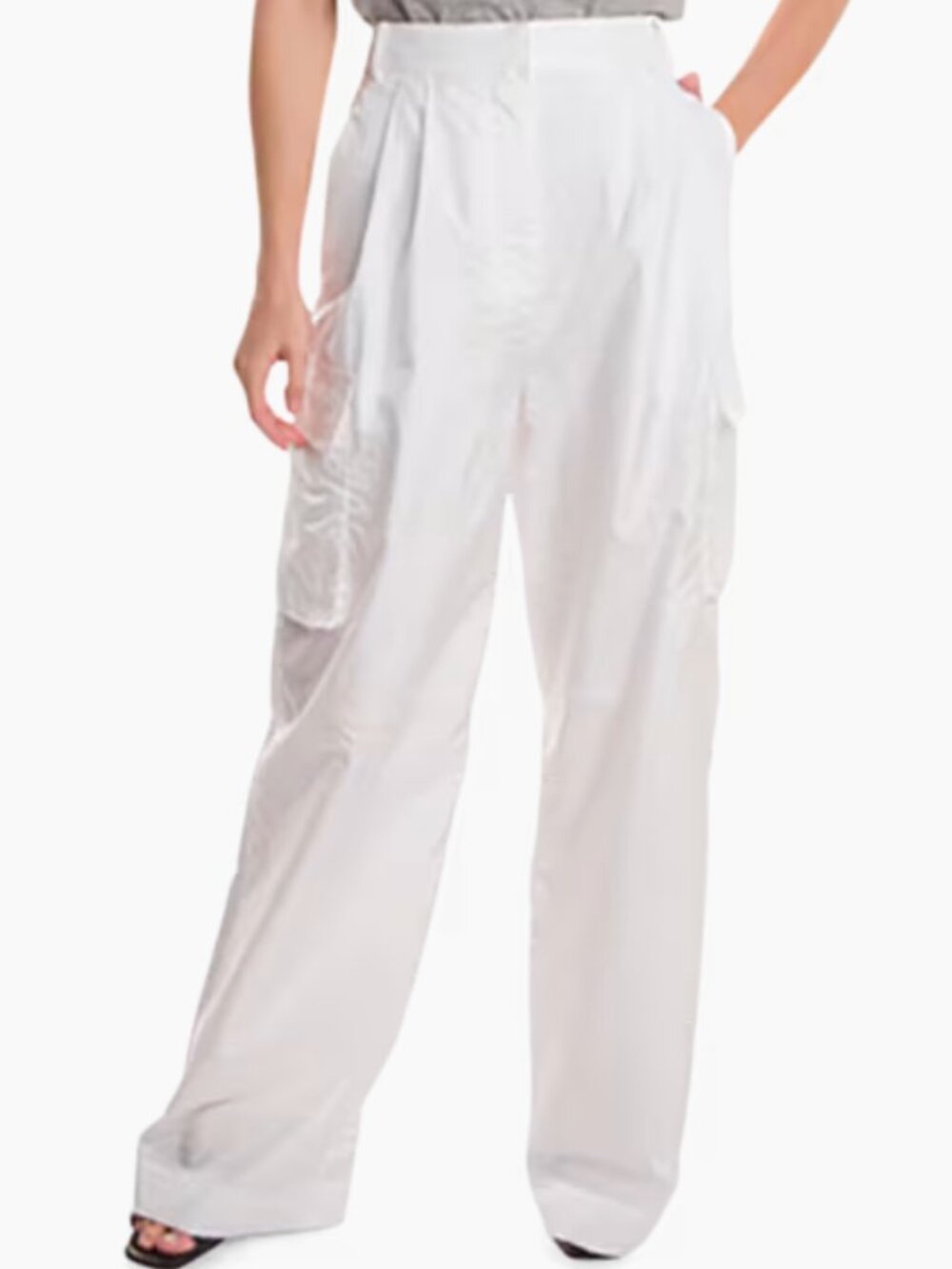 ISO Tibi White Crispy Nylon Stellas size 6